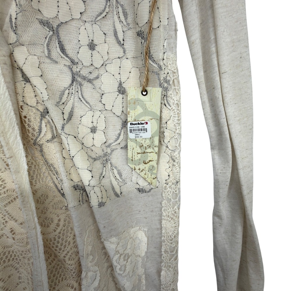 Gimmicks Y2K Boho Lace Longline Cardigan Sheer Romantic‎ Festival Top S - Picture 4 of 7
